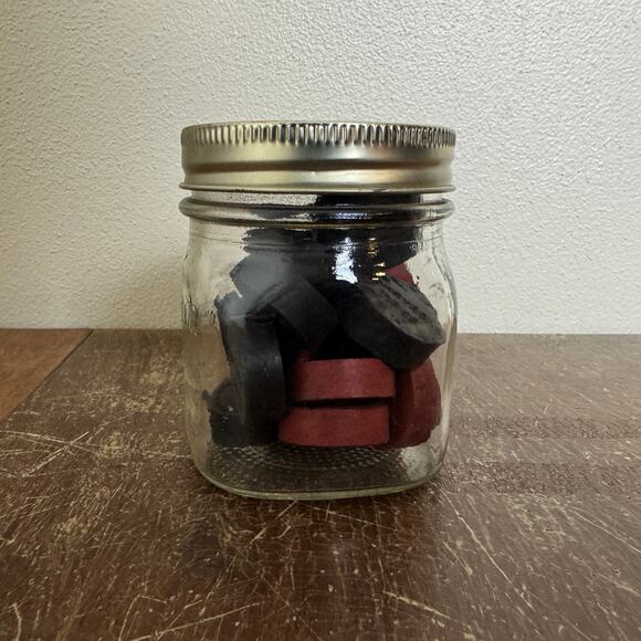 Armstrong Tires Rubber Checkers Ounce of Prevention Advertising Kerr Mason Jar - Picture 5 of 10